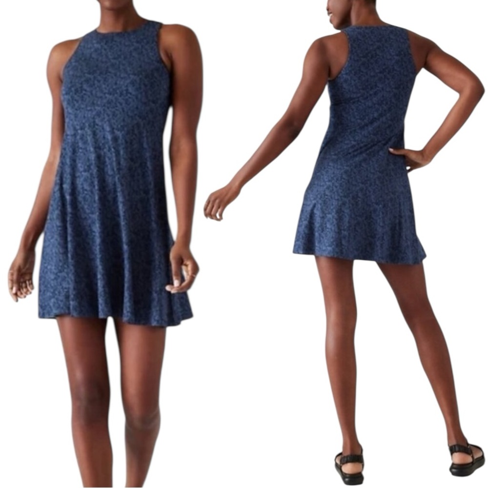ATHLETA Santorini Thera Print Sleeveless Mini Dress. Size M